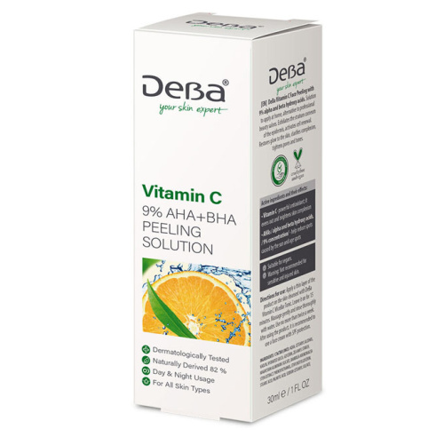 DeBa Витамин C 9% AHA+BHA Пилинг раствор, веганский 30 мл