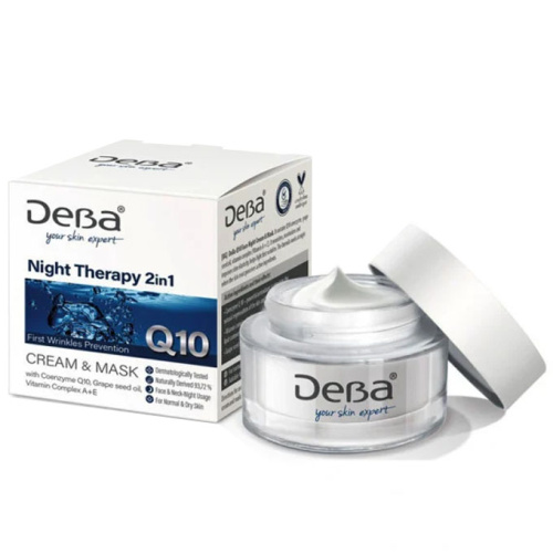 DeBa Q10 2 в 1 Ночная терапия крем и маска 50 мл 