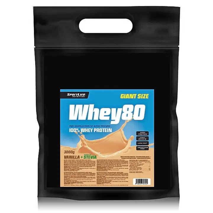 SportLife Nutrition Whey80 3kg vaniljajäätelö heraproteiini