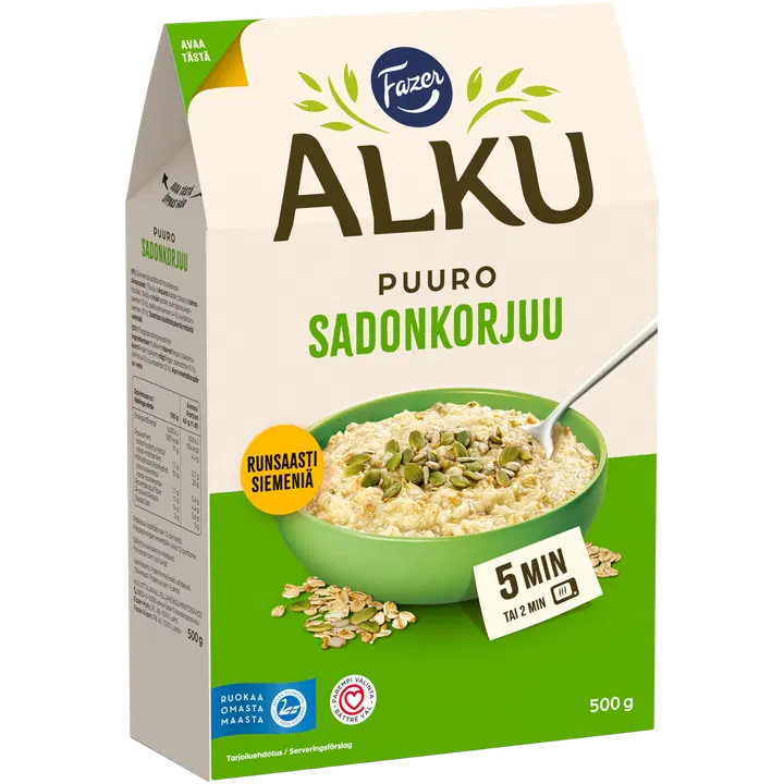 Fazer Alku Sadonkorjuupuuro Flax Mix 500g