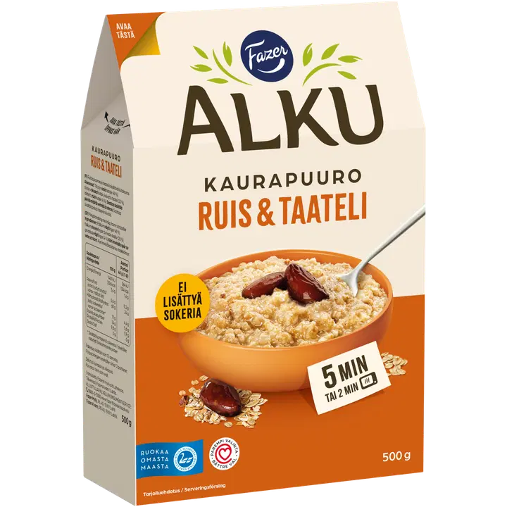 Fazer Alku ruis & taateli kaurapuuro 500g