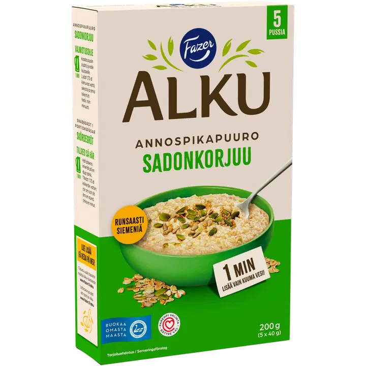 Fazer Alku Хрустящие овсяные хлопья в форме сердечек, 400 г