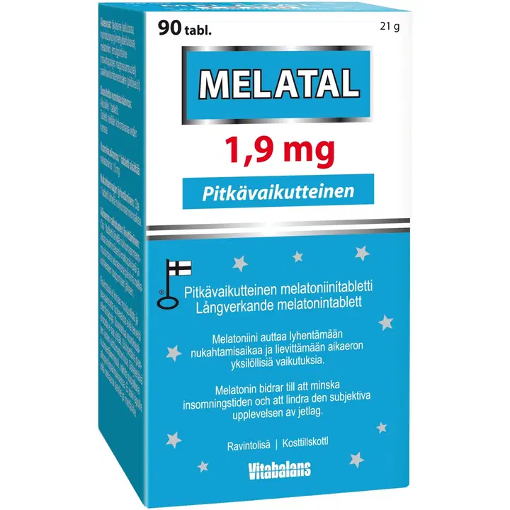 Melatoniini Pitkävaikuttein1,9Mg 90tab