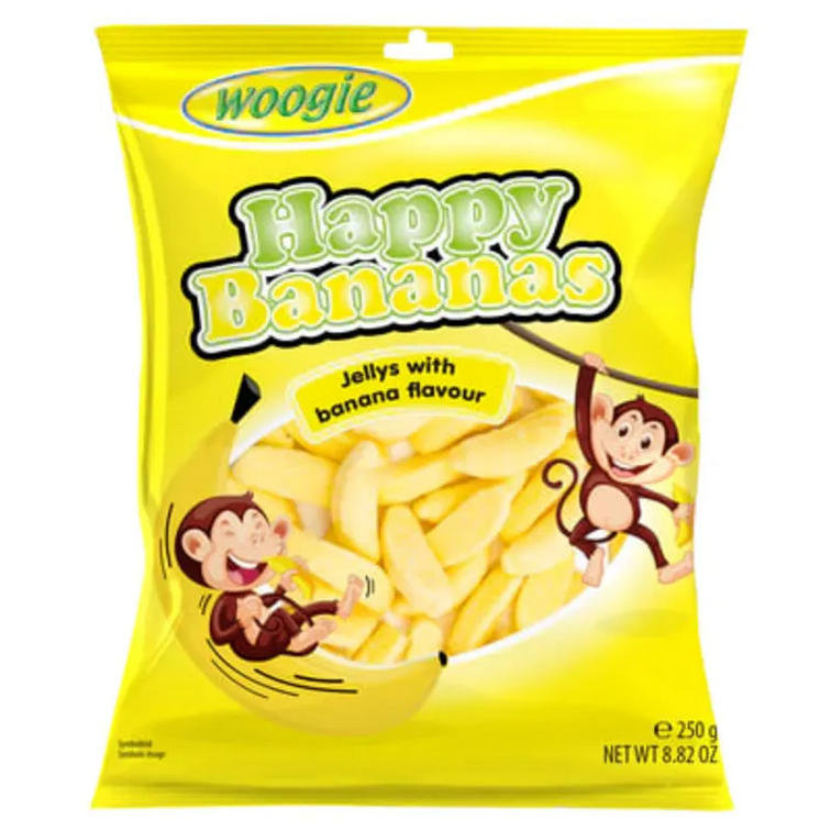 Woogie vaahtosokerilla banaanit 250g