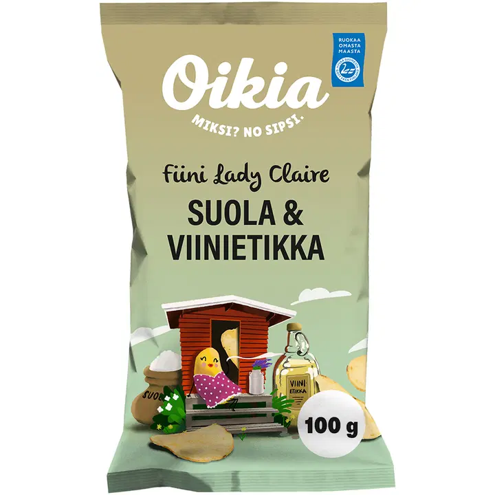 Oikia viinietikka Perunalastut 100g