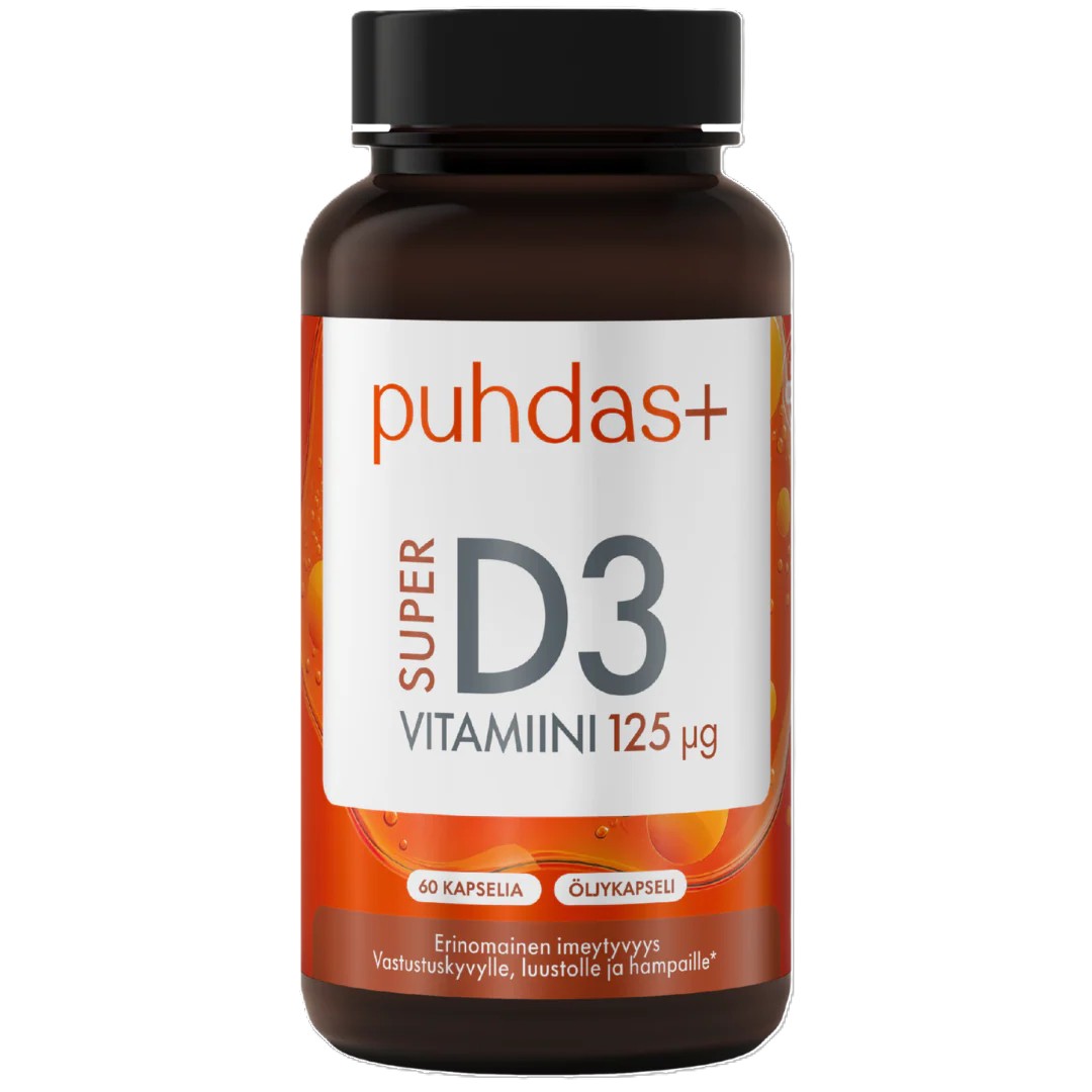 Puhdas+ D3-Vitamiini 125 µg 60 kaps