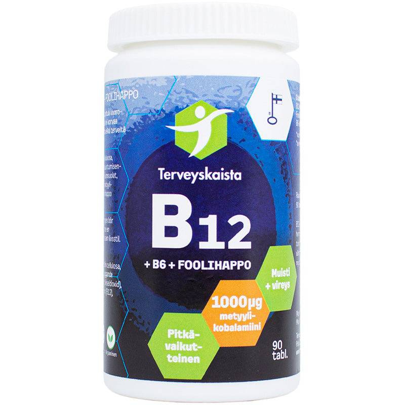 Terveyskaista B12 + B6 + Foolihappo 90 tabl