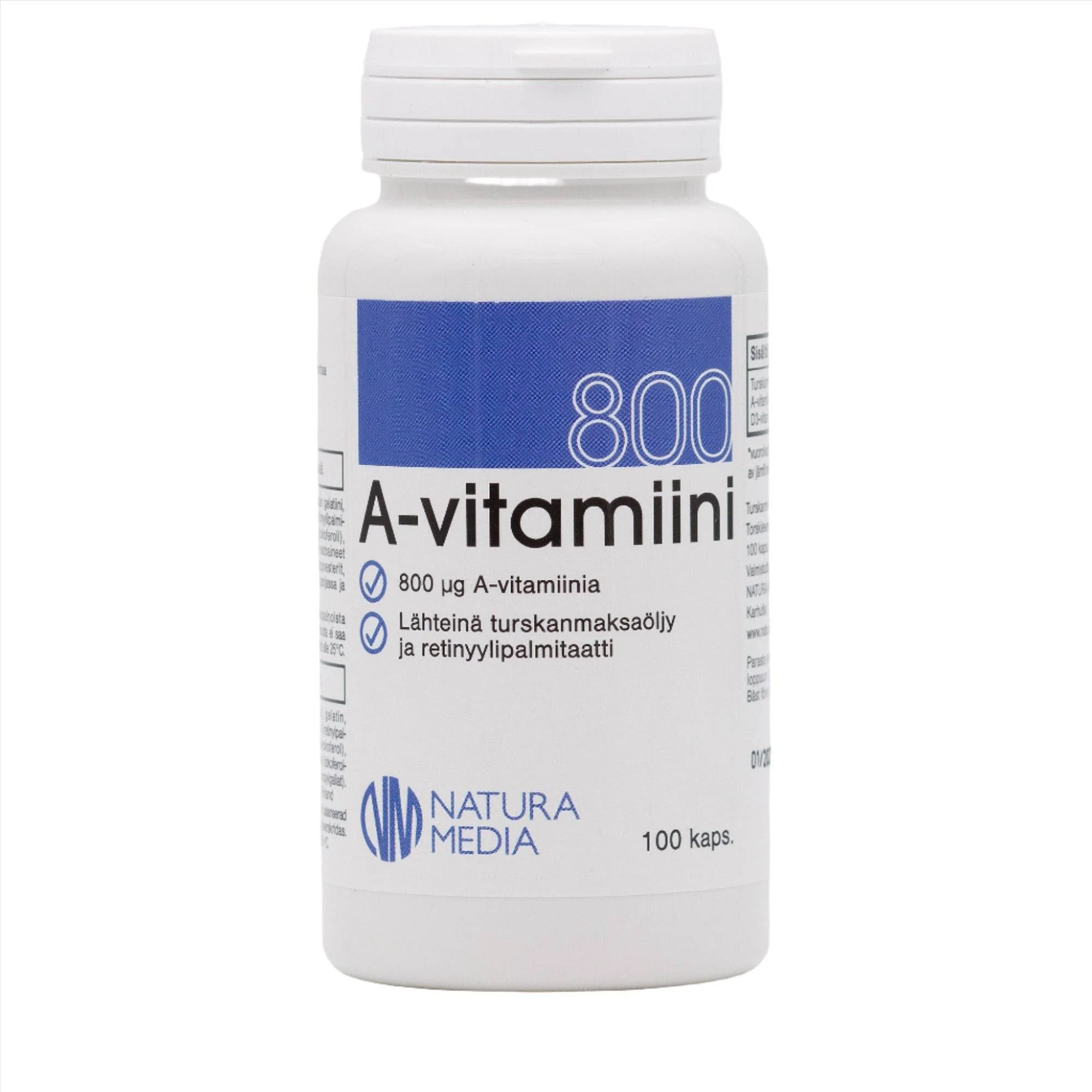 Natura Media A-vitamiini 800 µg 100 kaps