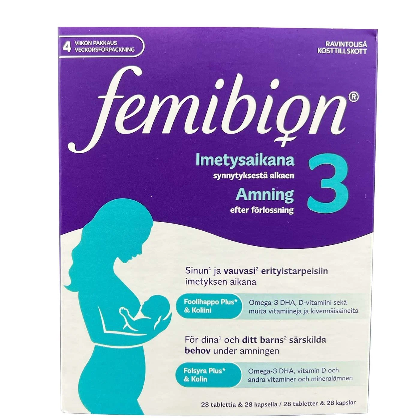 Femibion 3, Imetysajan ravintolisä 28 caps + 28 tabl