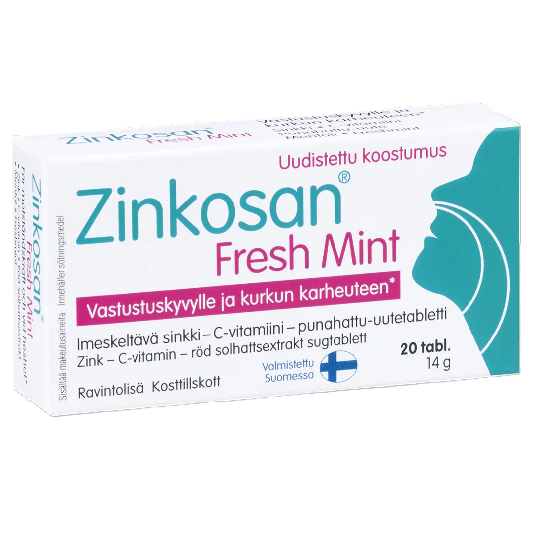Zinkosan Fresh Mint Imeskelytabletti 20 tabl