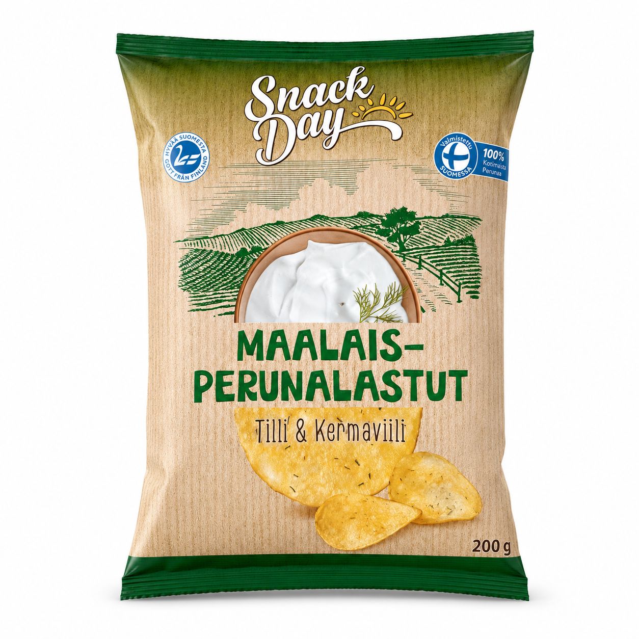Snack Day Maalaisperunalastut Tilli & Kermaviili 200 g