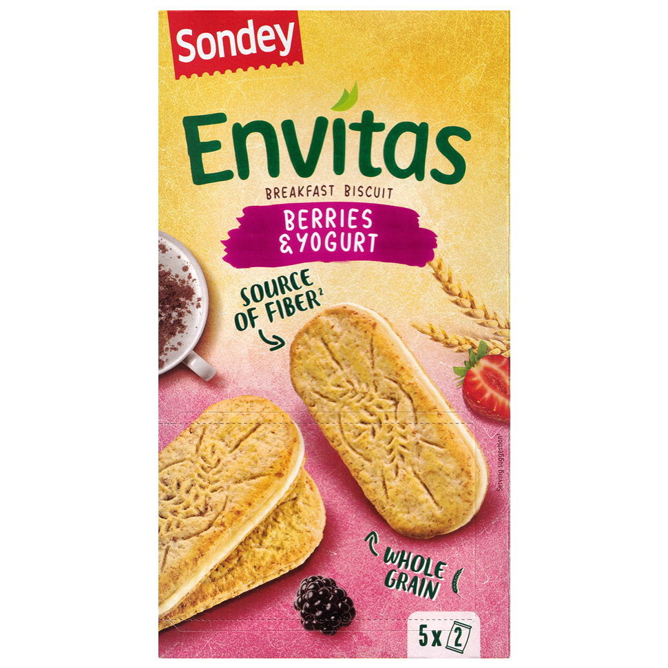 Sondey Envitas Kauraleivät (marjajogurtti), 253g