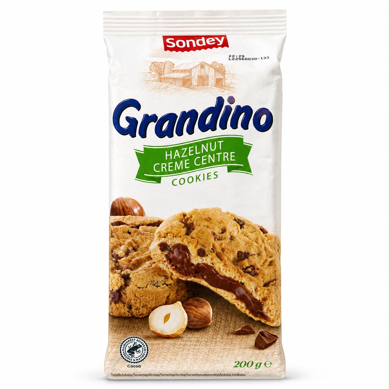 Sondey Grandino hasselpähkinämurokeksit 200g