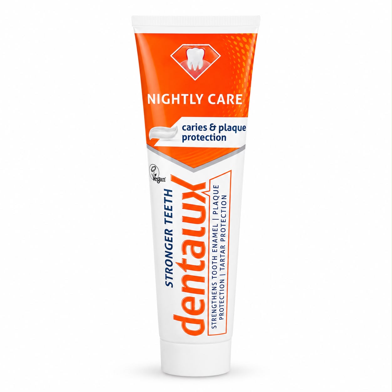 Dentallux Nightly Care Strengthen Teeth – Hammastahna reikiintymistä ja plakkia vastaan, 125 ml