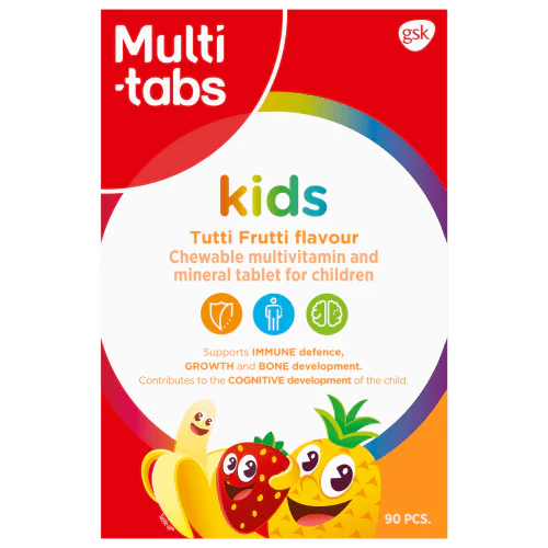 Multi-tabs kids Tutti Frutti Monivitamiini 90 purutablettia
