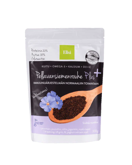 Elixi Pellavansiemenrouhe Plus+ 300 g