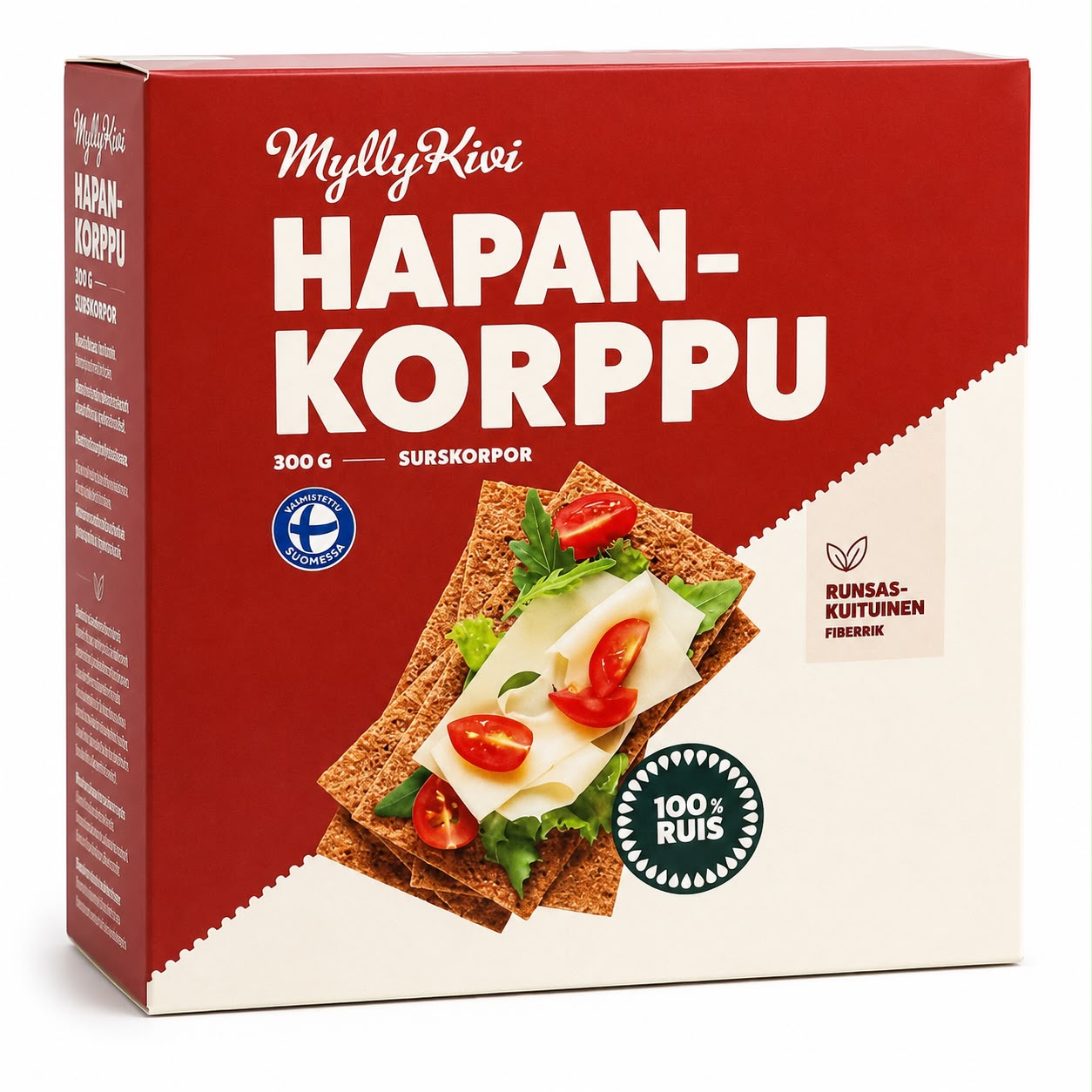 MyllyKivi Hapan Korppu, ruisnäkkileivät, 300g