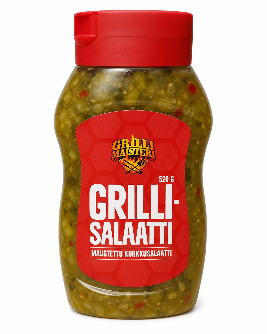 Grillimestari Grillisalaatti Maustettu Kurkkusalaatti - marinoitu kurkkusalaatti grillaukseen, 520 g