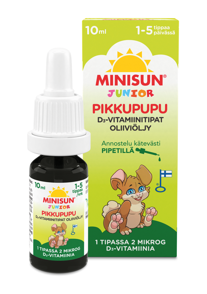 Minisun D-Tipat Oliiviöljy 10 ml 10 mikrog/5 tippaa