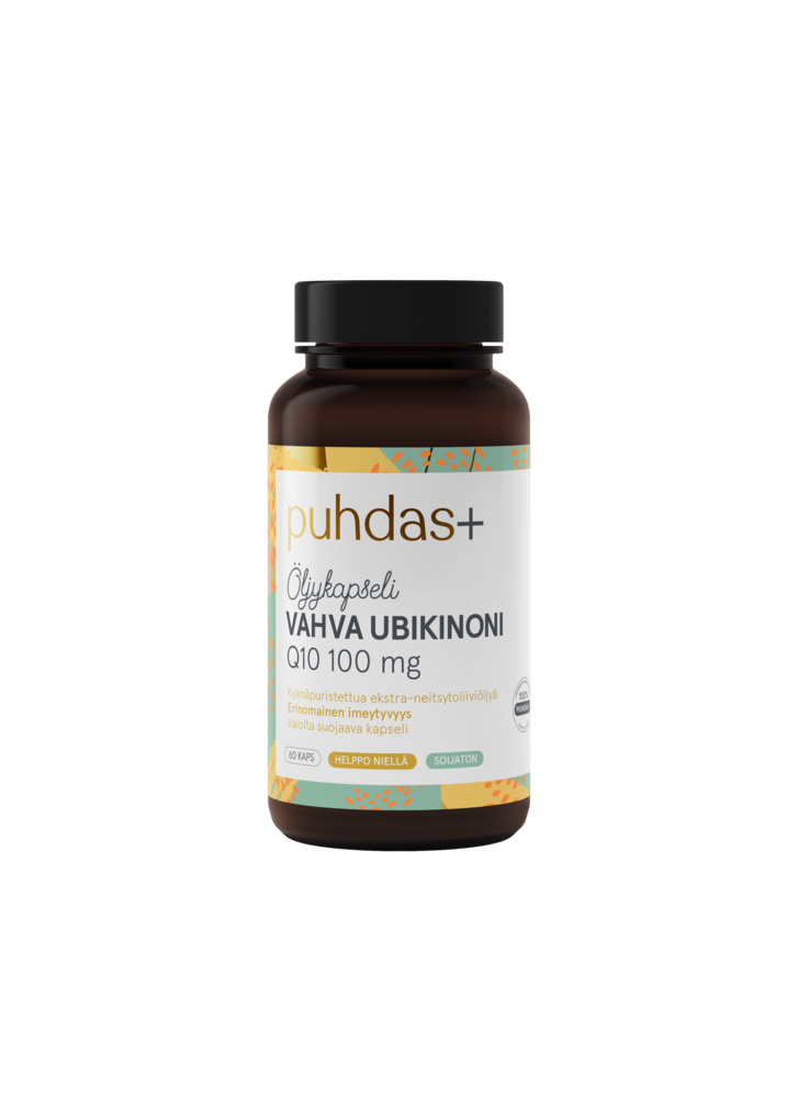 Puhdas+ Ubikinoni Q10 100 mg oliiviöljy 60 kaps