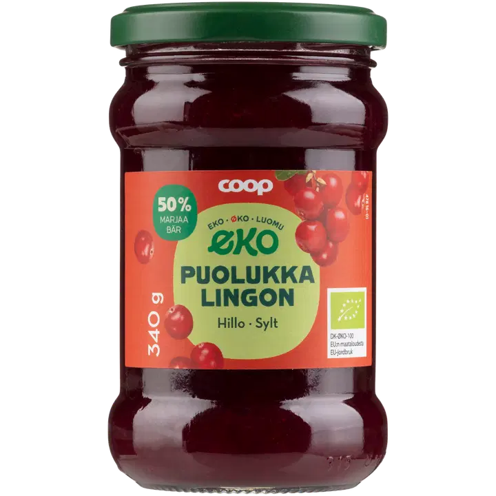 Coop Eko puolukkahillo luomu 340 g