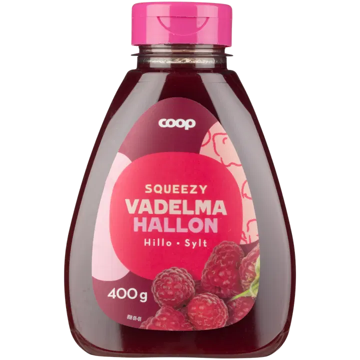 Coop vadelmahillo pullossa 400 g