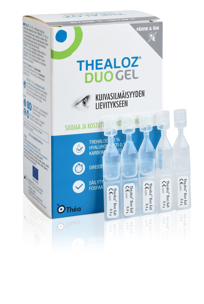 Thealoz Duo Gel silmätippa kerta-annospakkaus, säilytysaineeton 30 kpl