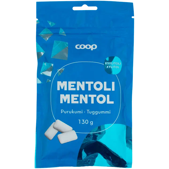 Coop ksylitolipurukumi mentoli 130 g