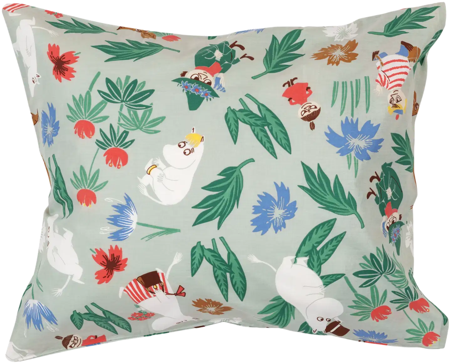 Moomin Arabia Moomin Arabia tyynyliina Kukkaloisto 50x60 cm harmaa vihreä