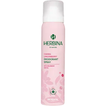 Herbina 100ml suihkedeodorantti Caring Lingonberry