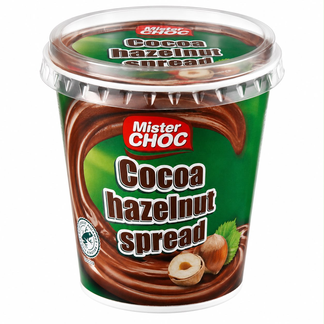 Mister CHOC kaakao-hasselpähkinälevite, 400g