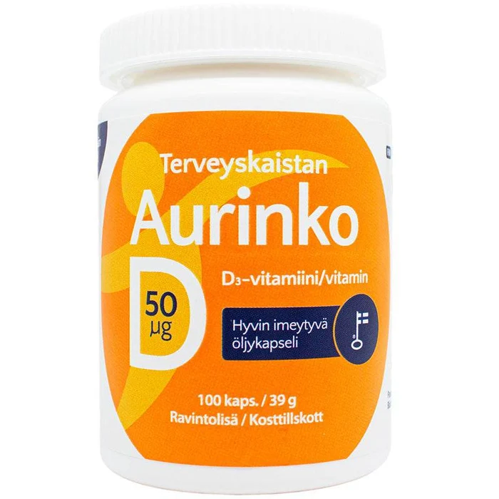 Aurinko D 50 µg 100 kaps