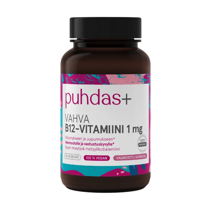 Puhdas+ Vahva B-12 vitamiini 1 mg 60kaps