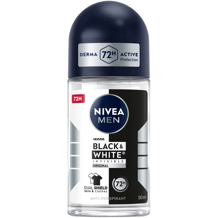 NIVEA MEN 50ml Black & White Original Deo Roll-On -antiperspirantti