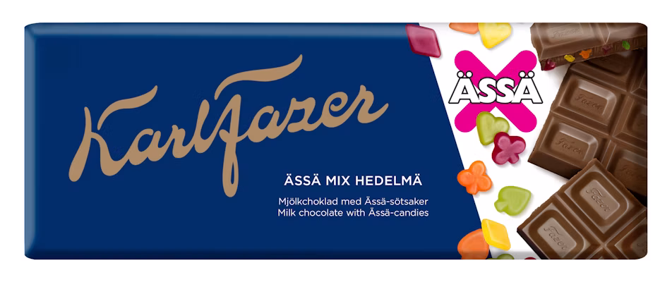 Karl Fazer Ässä Mix Hedelmä suklaalevy 200g