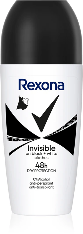 Rexona 48h Invisible B&W antiperspirantti deodorantti roll-on 50 ml