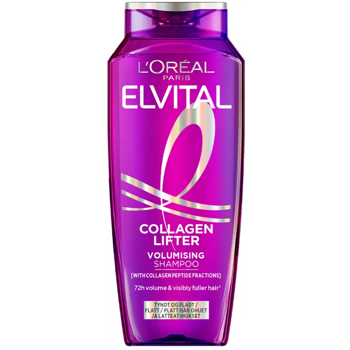 L'Oréal Paris Elvital 250ml Collagen Lifter Shampoo ohuille ja latteille hiuksille