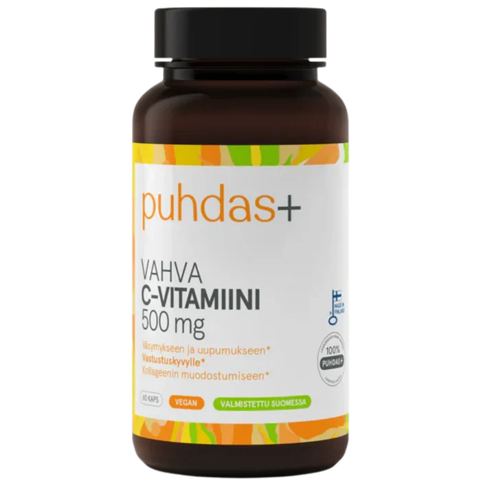 Puhdas+ Vahva C-vitamiini 500 mg 60 kaps.