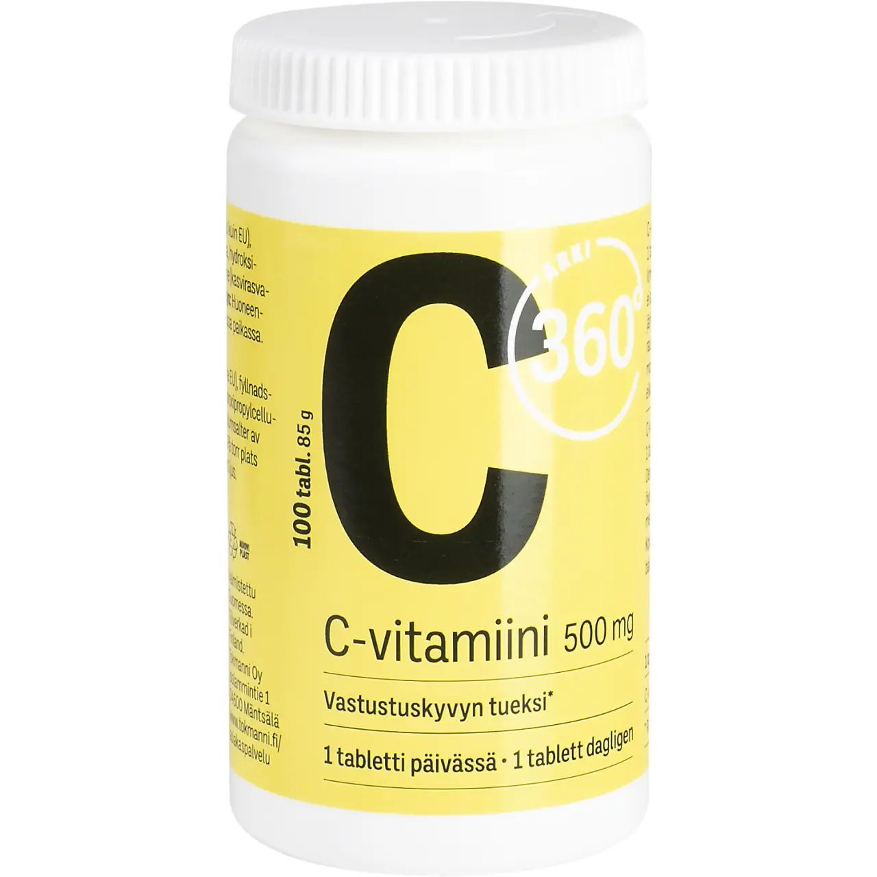 C-vitamiini Arki 360° 500 mg 100 kpl