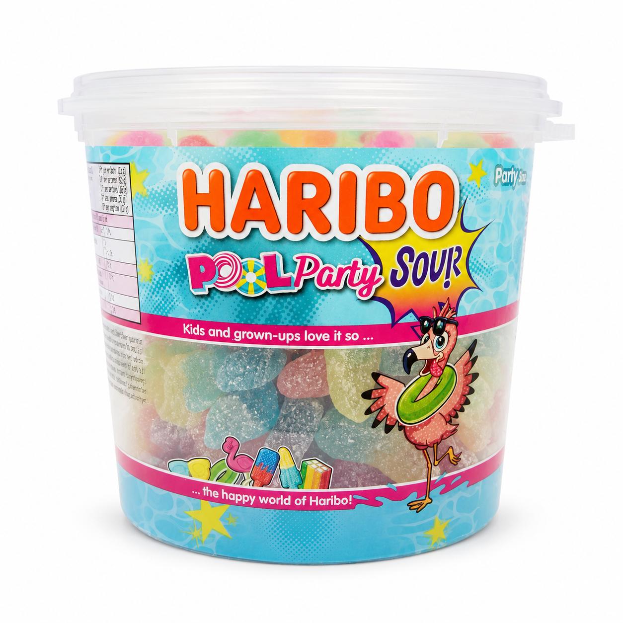 HARIBO Pool Party Sour - Hapankorppupurutabletit, 650g