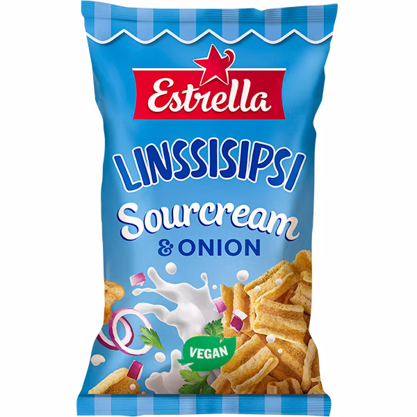 Estrella Linssisipsi 110g Kermaviili & Sipuli