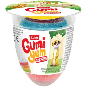 Zuru Gumi Yum Wildlife viinikumi yllätysmuna 26g, sisältää lelun