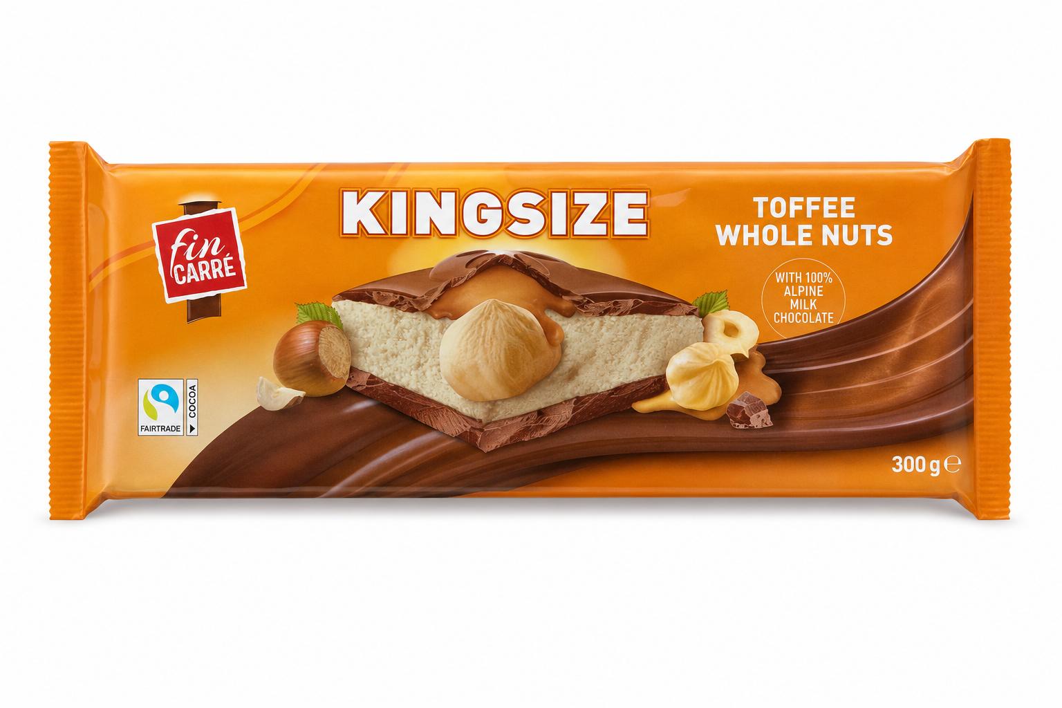 Fin Carre King Size Toffee Whole Nuts 300 g