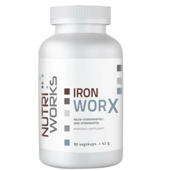 Nutri Works Iron Worx - Rauta-vitamiinikapseli 90 kaps.