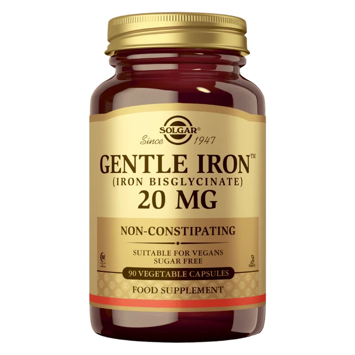 Solgar Gentle Iron 20 mg - Rautavalmiste 90 kaps.