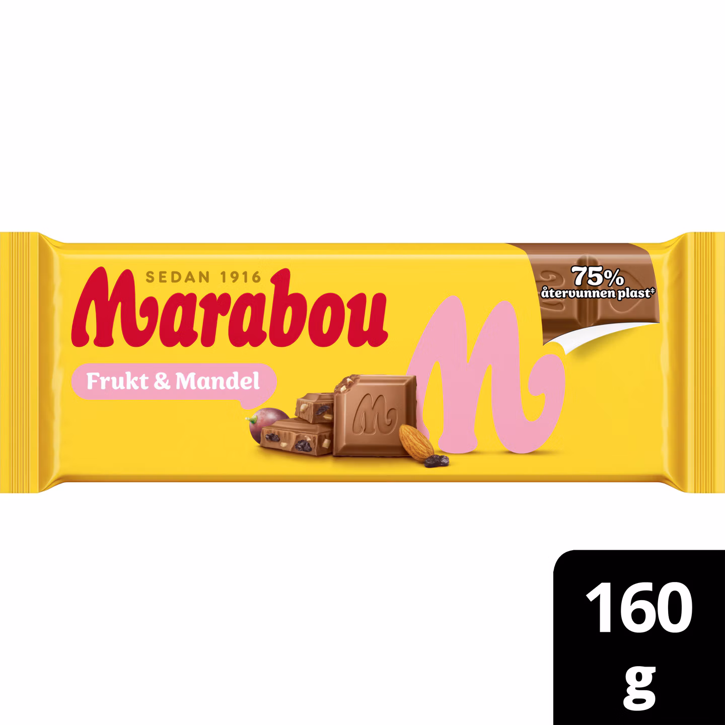 Marabou Frukt & Mandel suklaalevy 160g