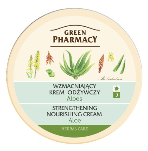 Green Pharmacy Укрепляющий, питательный крем для лица с алоэ вера 150 мл