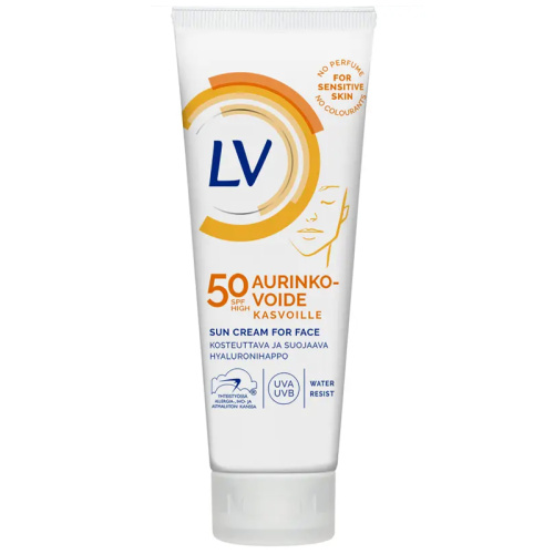 LV SPF50 Солнцезащитный крем для лица 50мл 
