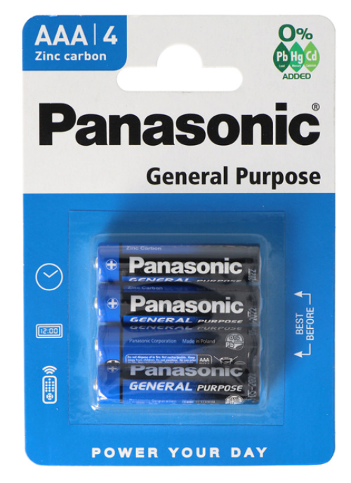 Panasonic Батарейки AAA/R03, 4 шт.