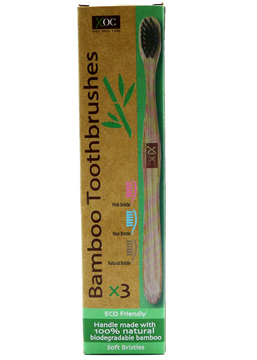 Xoc Bamboo Eco Мягкие зубные щетки 3шт 